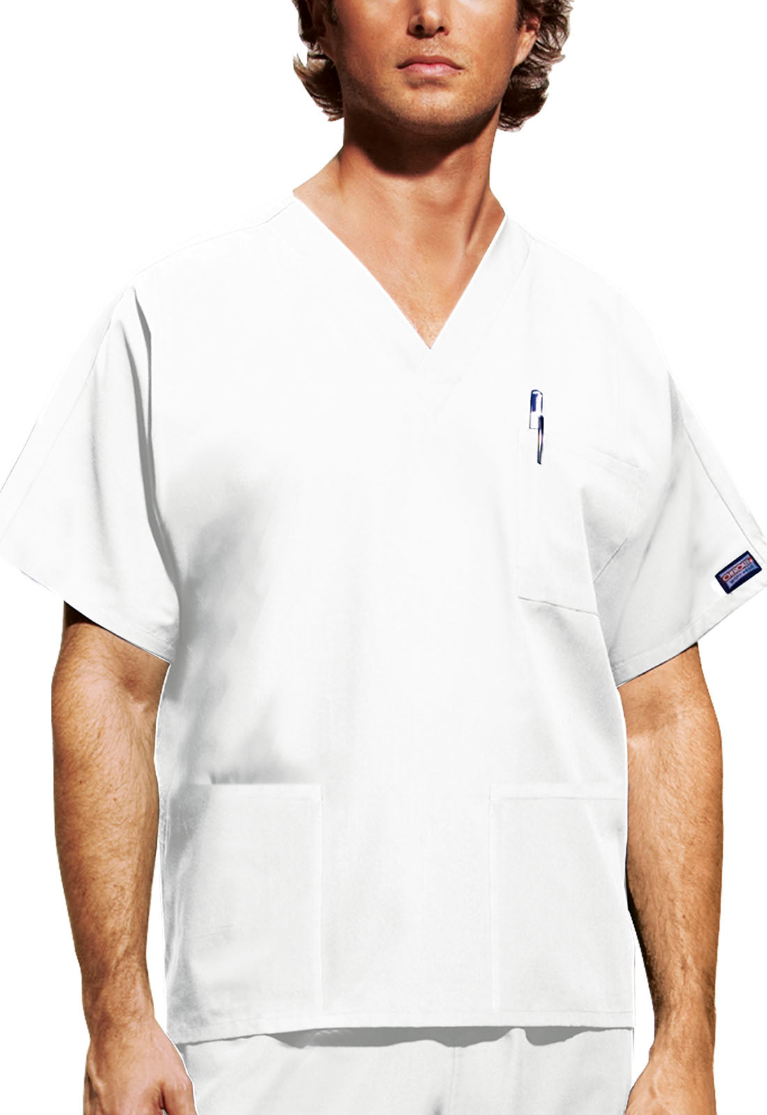 Unisex Unisex V-Neck Top - White